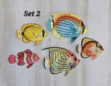 Tropical Fish wall decor - Set #2