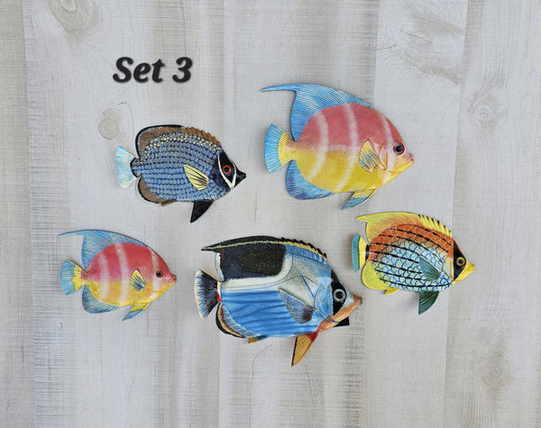 Tropical Fish wall decor - Set #3