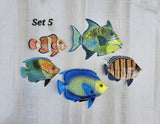 Tropical Fish wall decor - Set #5