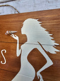 Real Mermaids Smoke Seaweed - Handmade wood sign