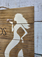 Real Mermaids Smoke Seaweed - Handmade wood sign