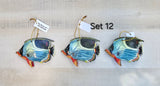 Tropical Fish Holiday Ornament decor (set of 3 or 6)