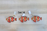 Tropical Fish Holiday Ornament decor (set of 3 or 6)