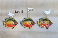 Tropical Fish Holiday Ornament decor (set of 3 or 6)