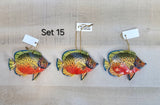 Tropical Fish Holiday Ornament decor (set of 3 or 6)