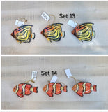 Tropical Fish Holiday Ornament decor (set of 3 or 6)