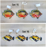 Tropical Fish Holiday Ornament decor (set of 3 or 6)