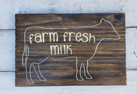 farm fresh milk - Handmade sign