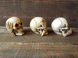 Skull Hear No See No Speak No Evil decor